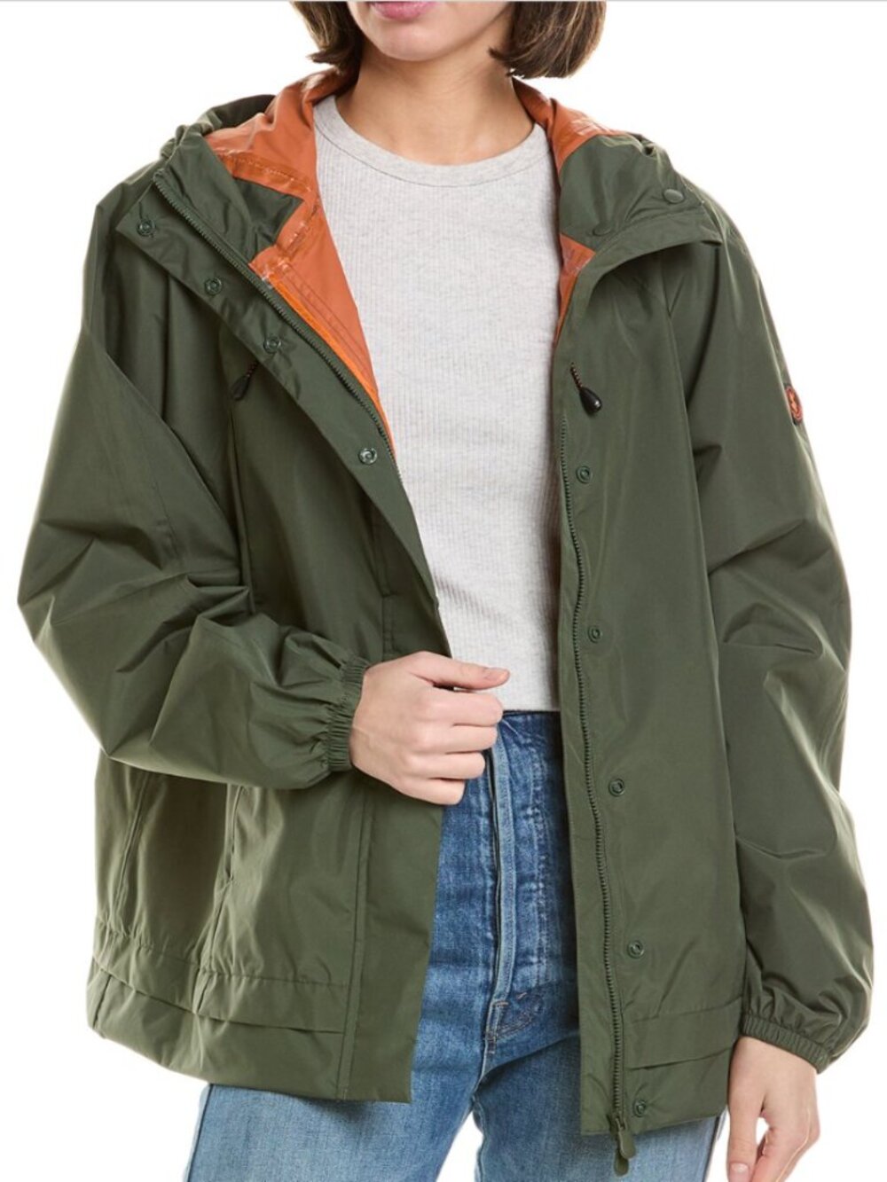 NWT Save The Duck Women's  Rain Jacket, Green Size 1/S